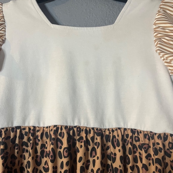 Boutique Style Bow Pumpkins Tunic Dress Girls 7/8 Embroidered Ruffle Sleeves - Picture 7 of 10